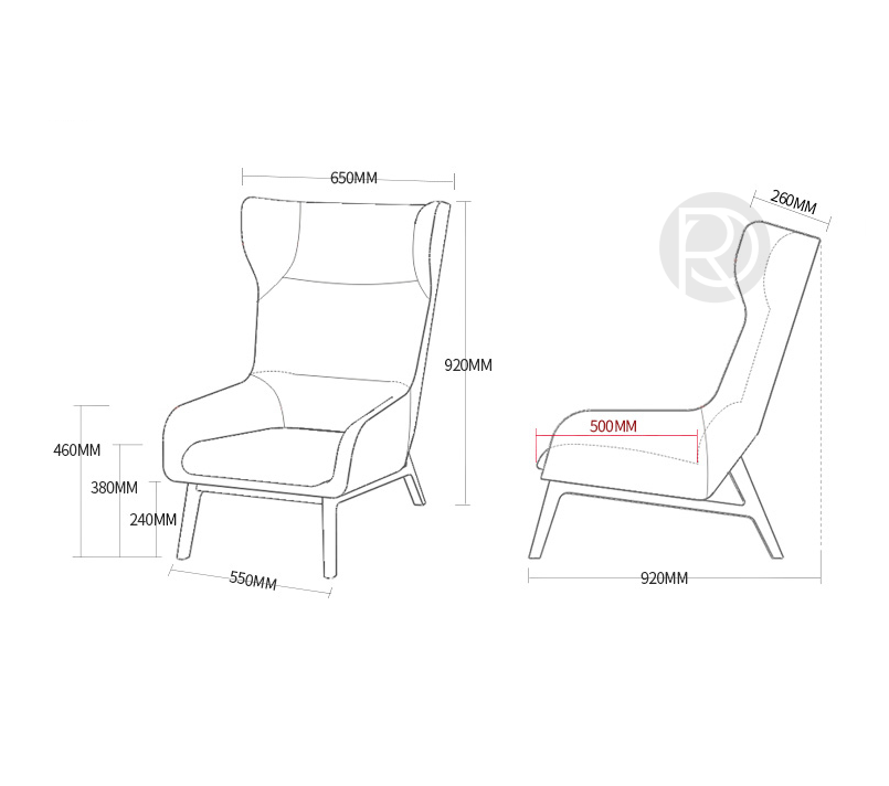 Дизайнерское кресло MACAMIC by Romatti